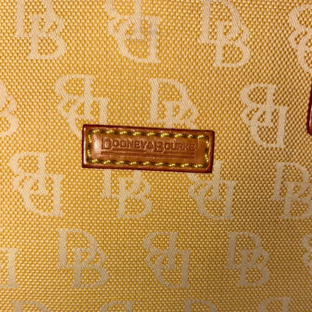 Vintage Gently Loved Dooney & Bourke East West Canvas Tote Bag